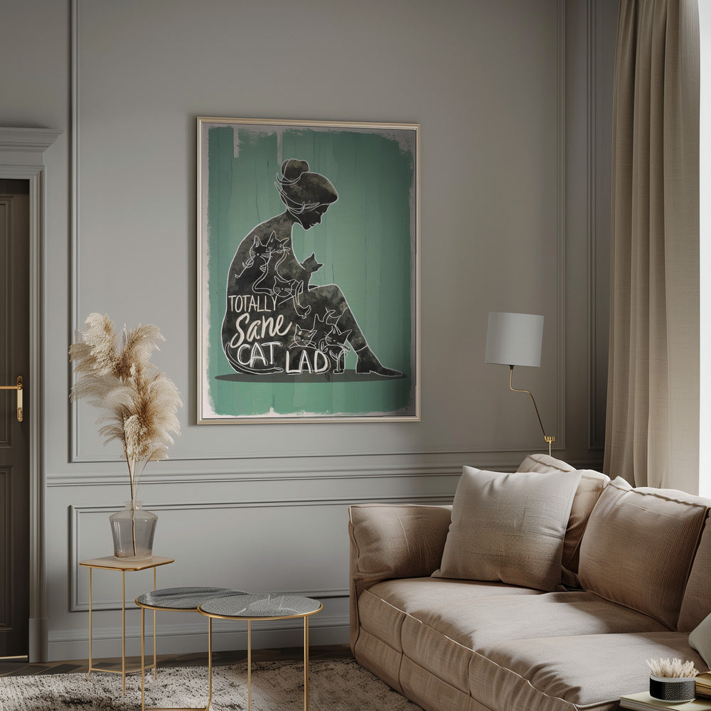 Wall art Totally Sane Cat Lady