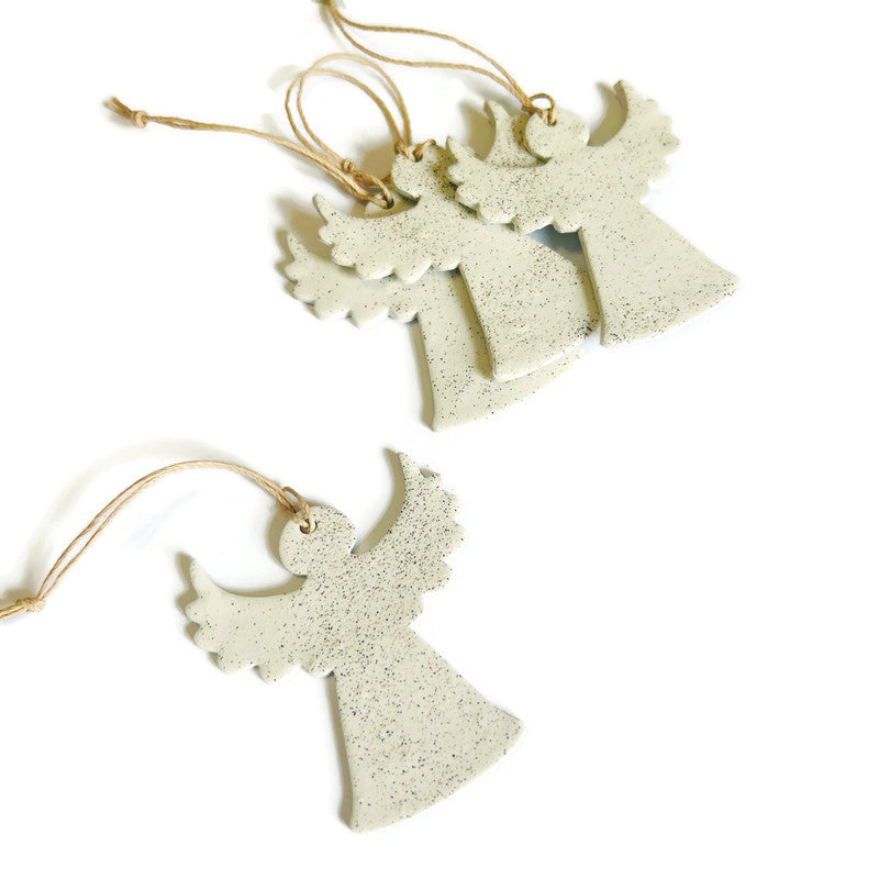 Angel Christmas Ornament Handmade from Clay
