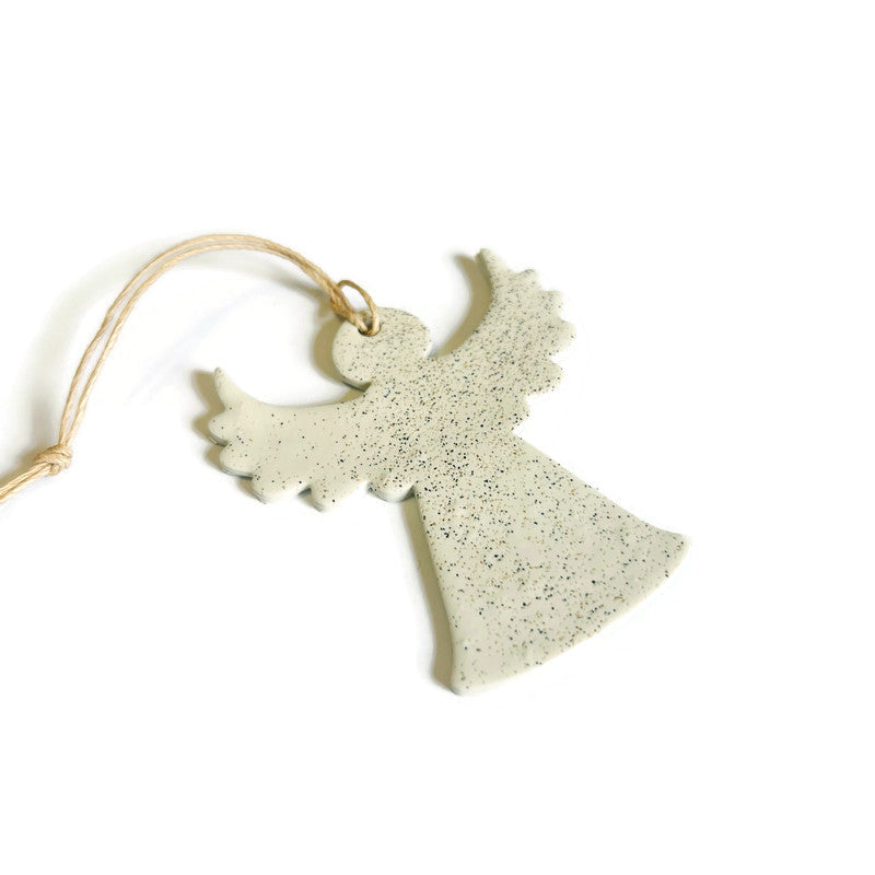 Angel Christmas Ornament Handmade from Clay