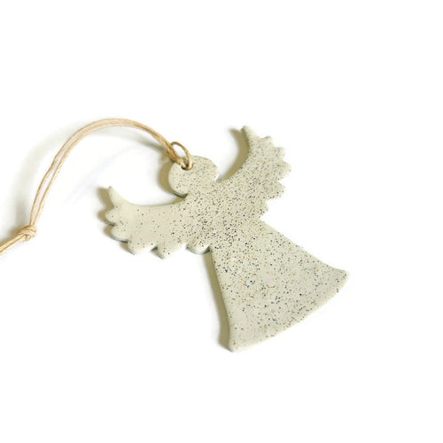 Angel Christmas Ornament Handmade from Clay