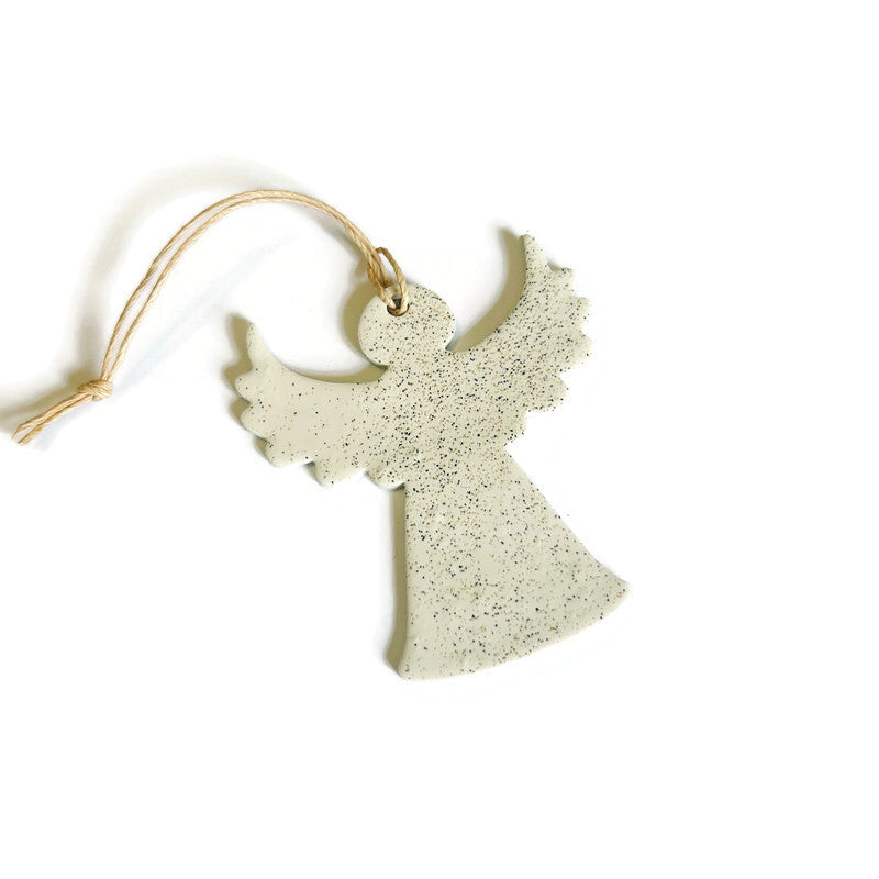 Angel Christmas Ornament Handmade from Clay