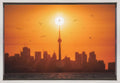 Sun Rising Behind Toronto Canvas Print
