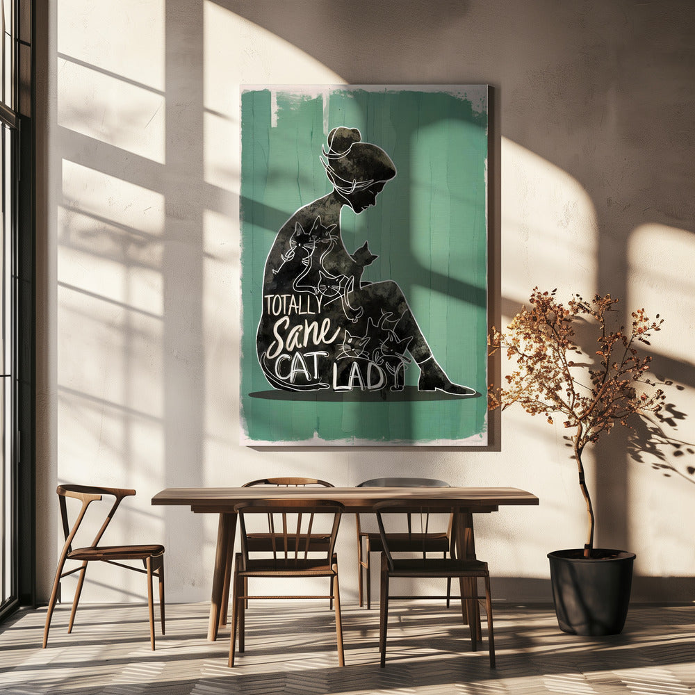 Wall art Totally Sane Cat Lady