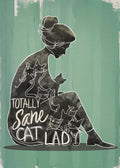 Wall art Totally Sane Cat Lady